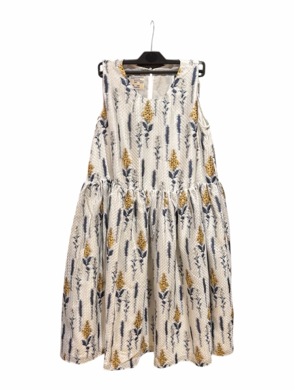 Baum und pferdgarten Cream Floral Textured Sleeveless a line Mini Dress